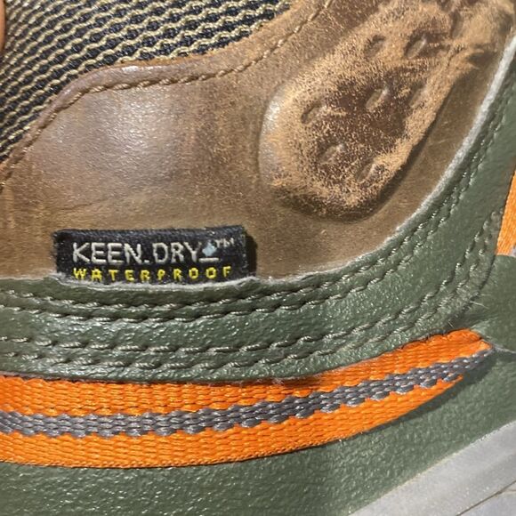Keen Targhee Mid Waterproof Boot Brown Orange Size 2 Youth - Picture 9 of 11